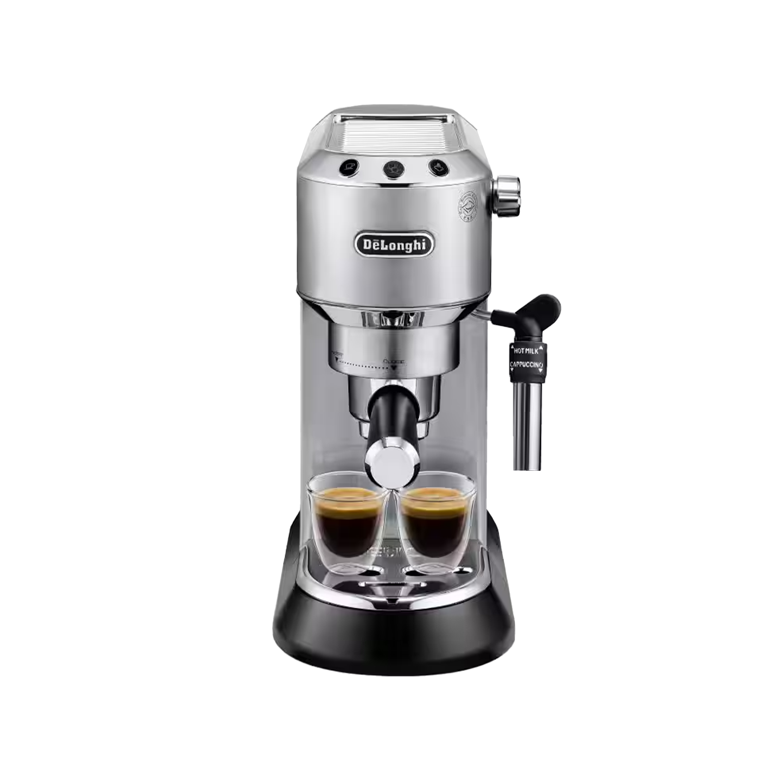 Delonghi Dedica Deluxe EC685M home coffee machine on white background