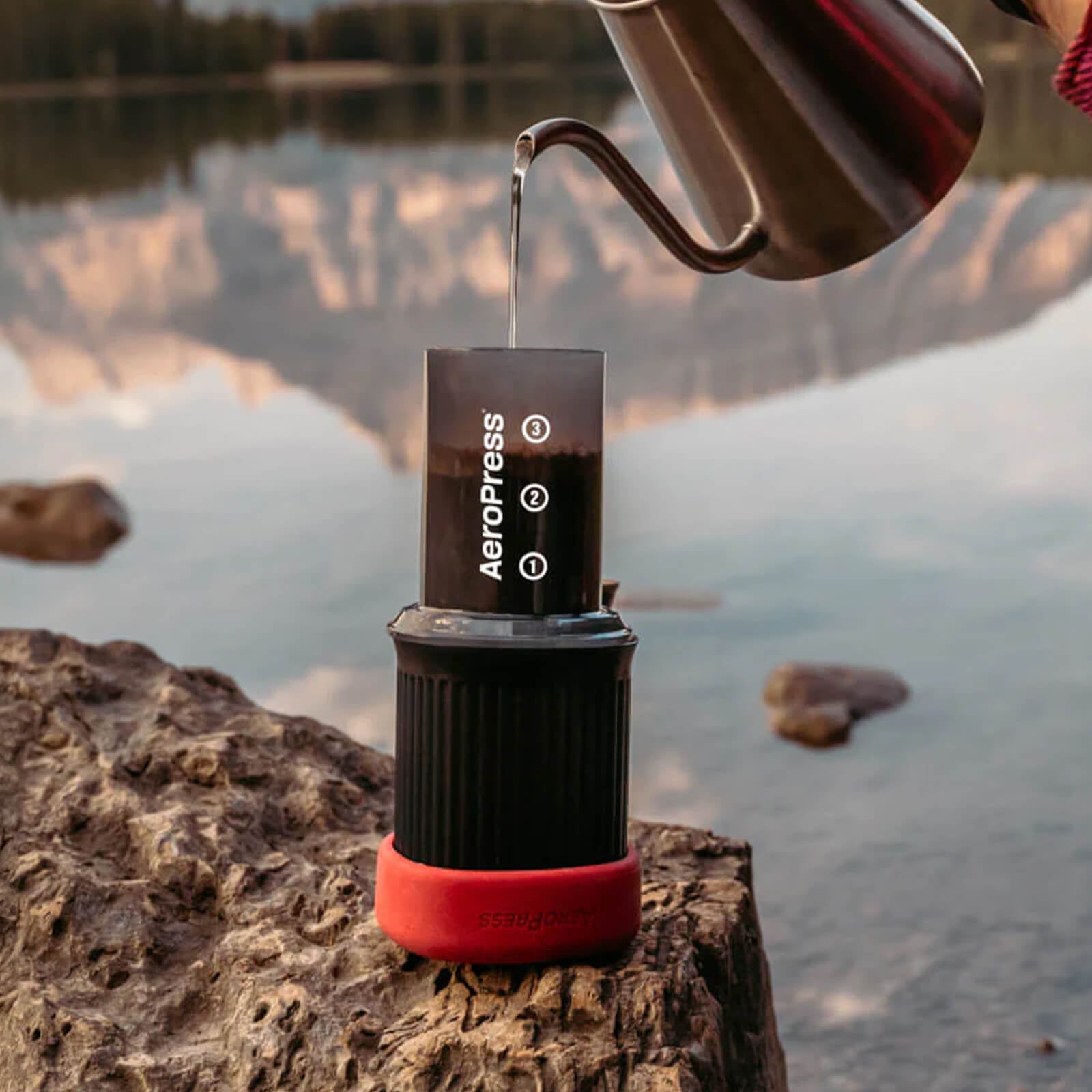 aeropress brewer in nature