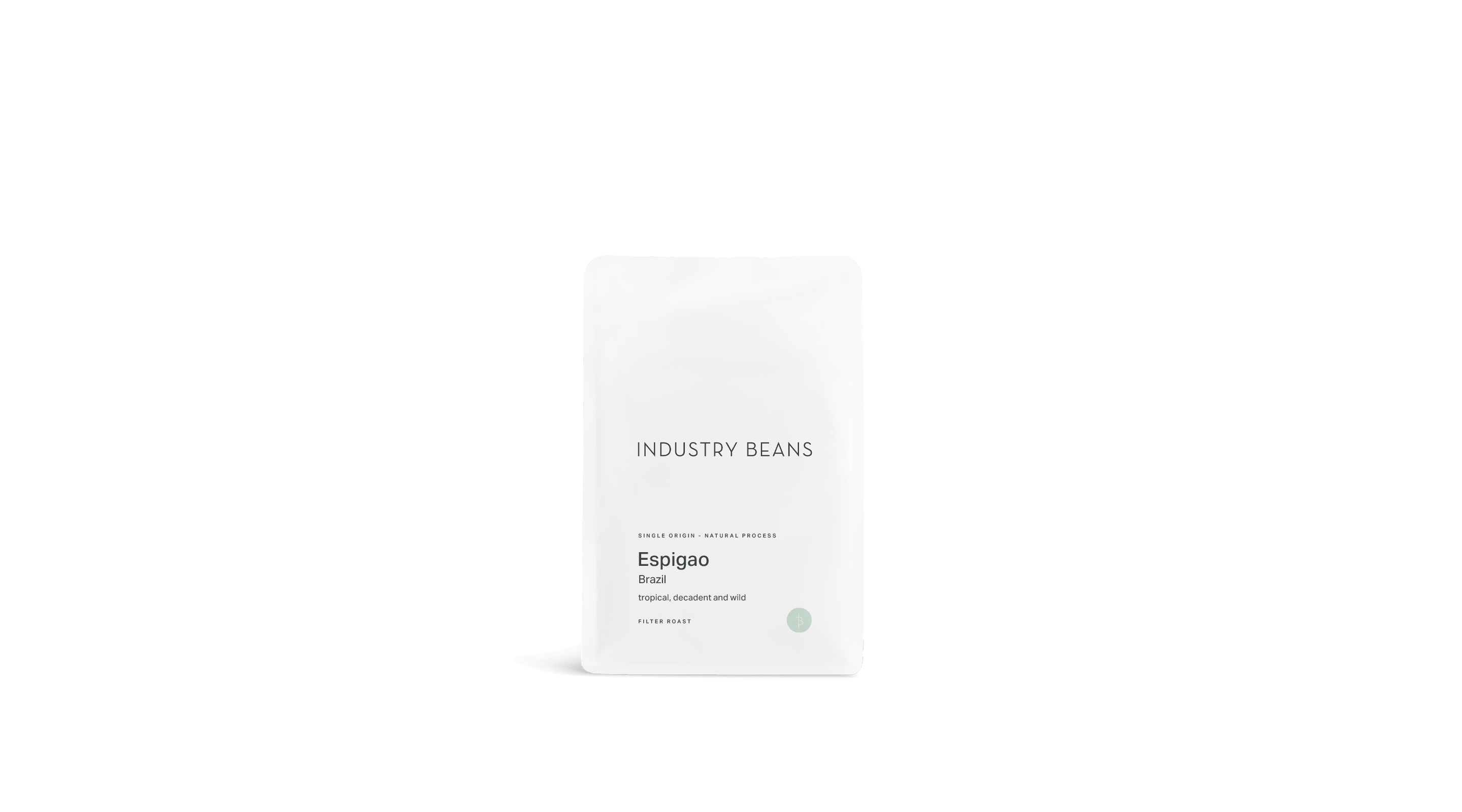 Industry Beans Filter Single Origin Coffee Bag on white background