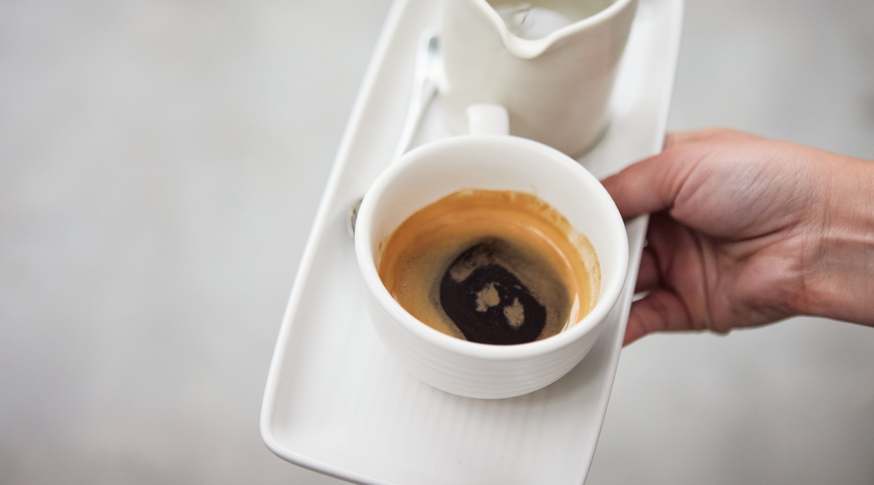 Industry Beans Single Origin Coffee Served on White Tray