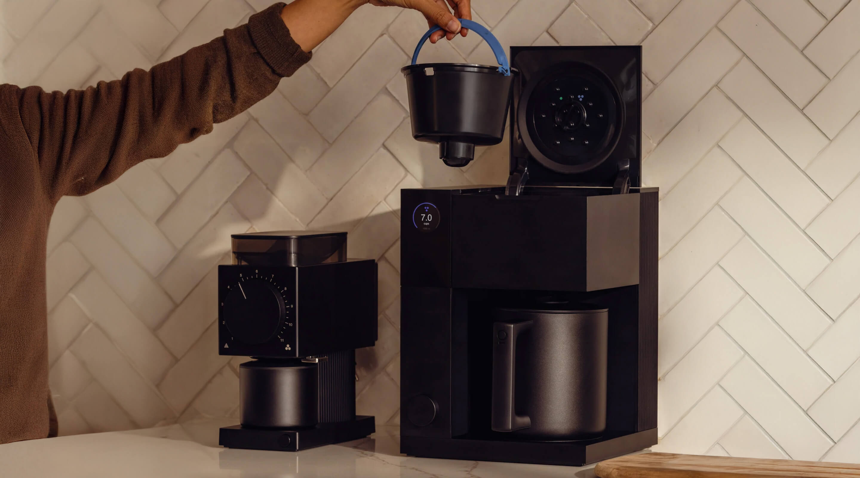 Bruer Paper Filters Compatible With Fellow Aiden Smart Coffee Maker