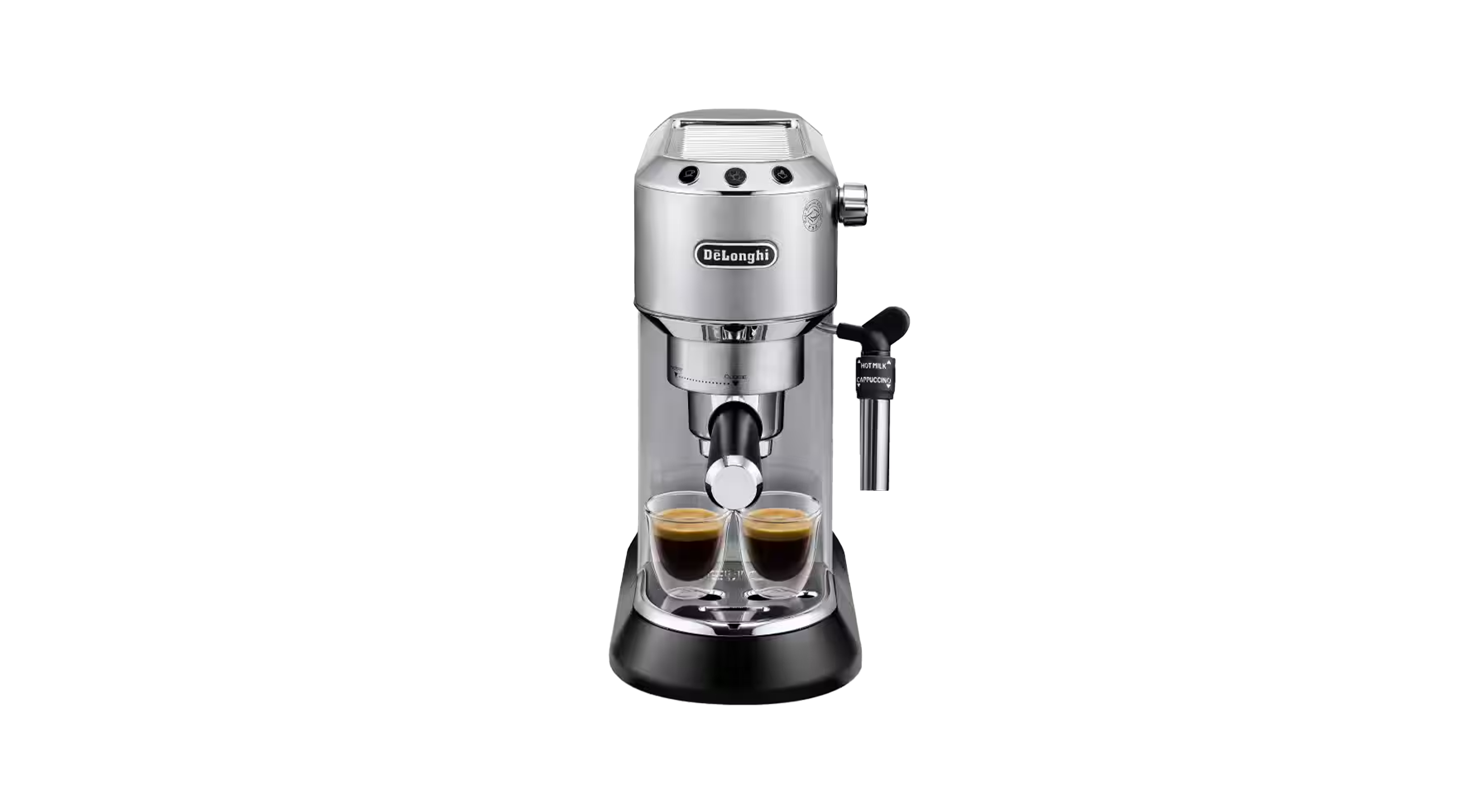 Delonghi Dedica Deluxe EC685M home coffee machine on white background