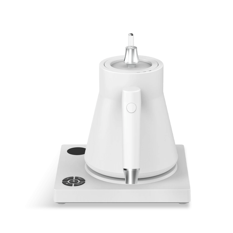 White electronic device on a black background