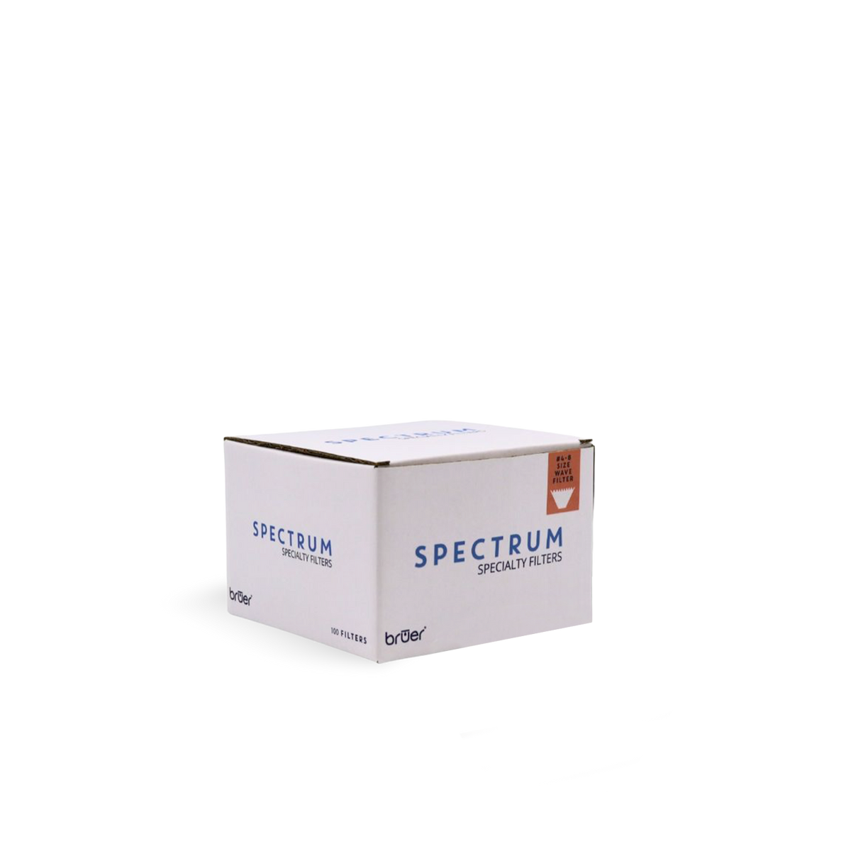 Box of Spectrum Bruer Wave coffee filters on a white background
