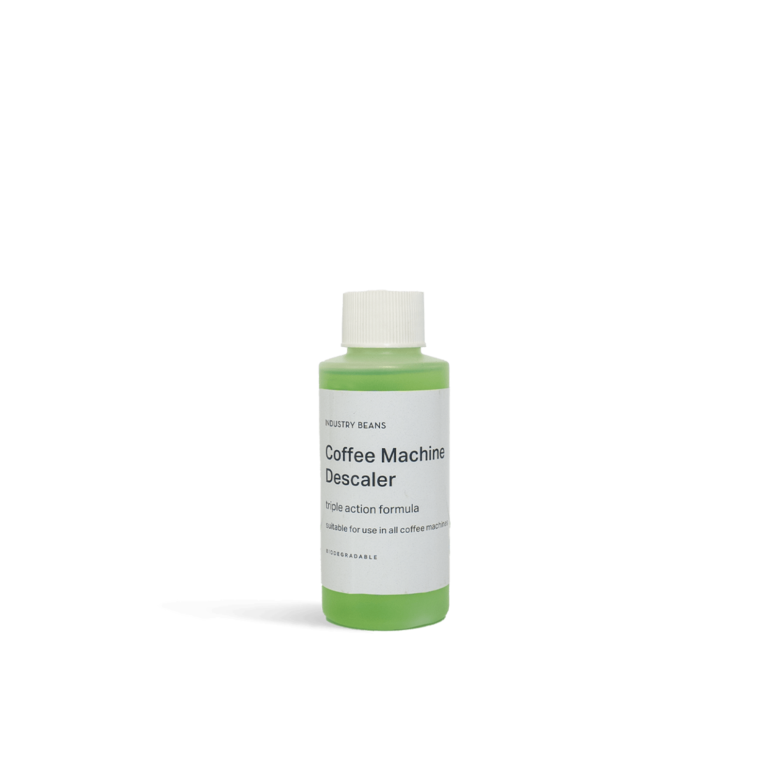 A 100ml bottle of Coffee Machine Descaler against a plain background.