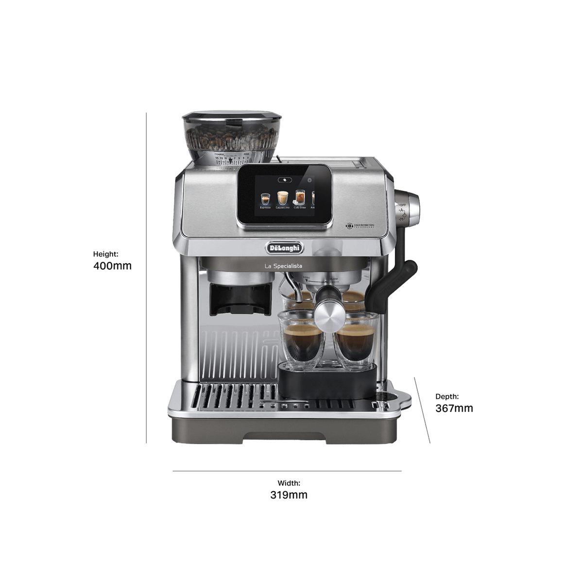 De'Longhi La Specialista Touch Metal espresso machine from Industry Beans.