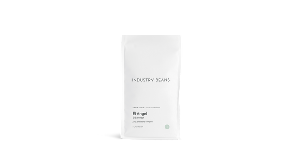 Industry Beans Filter Single Origin Coffee Bag Against White Background