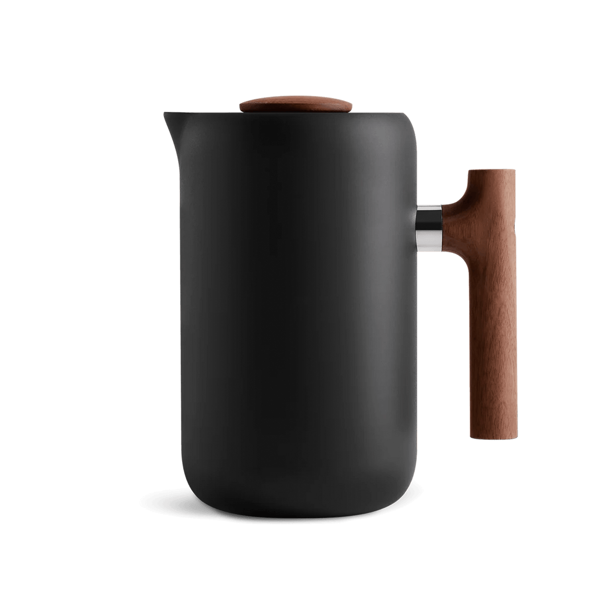 Black Fellow Clara French Press with walnut handle