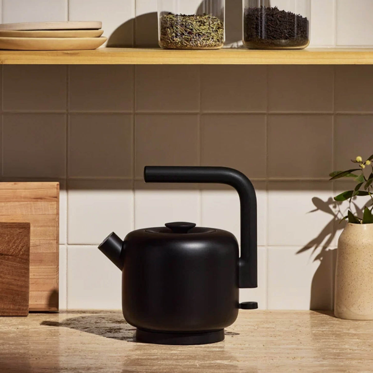 Fellow Clyde Electric Kettle on a kitchen bench