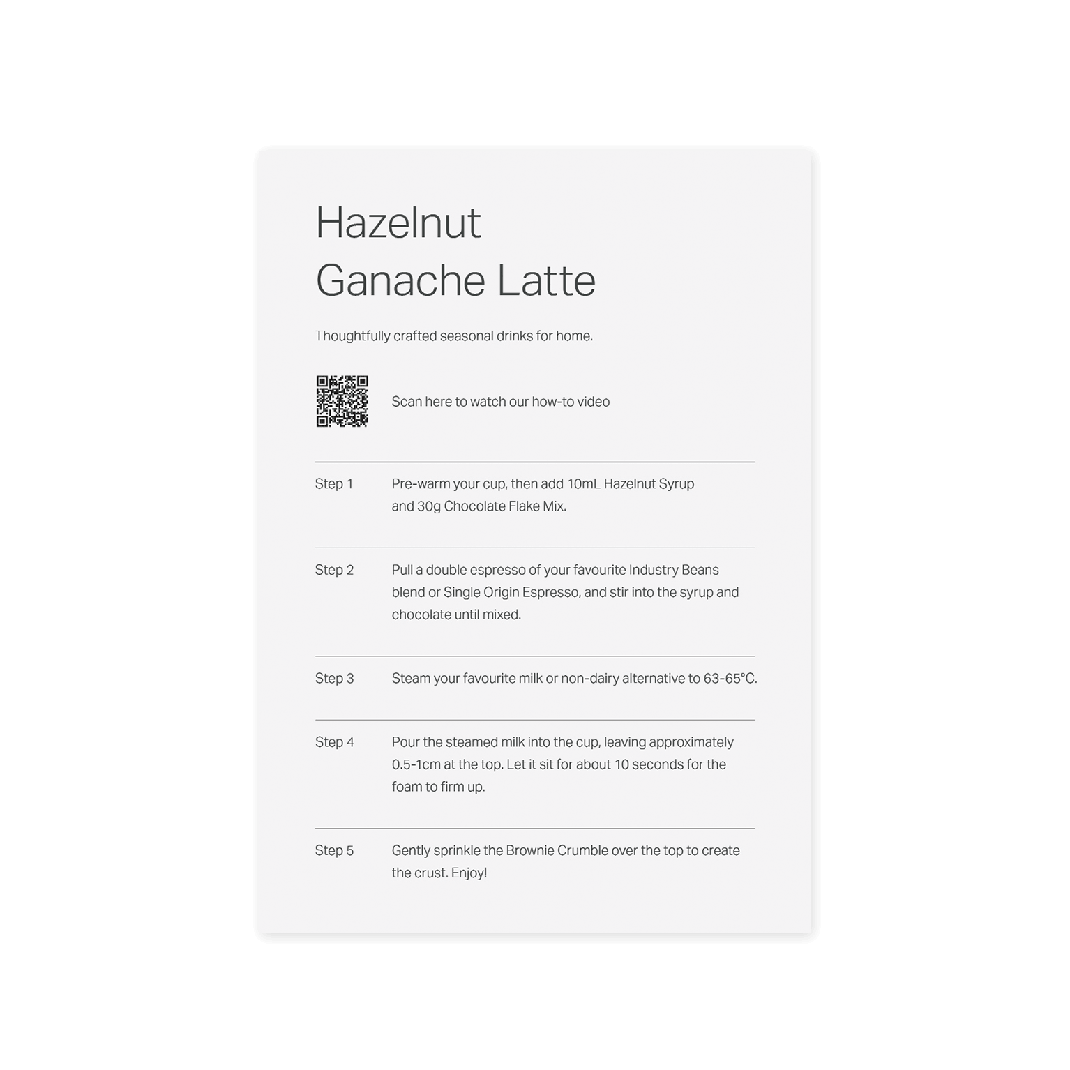 Hazelnut Ganache Latte Kit