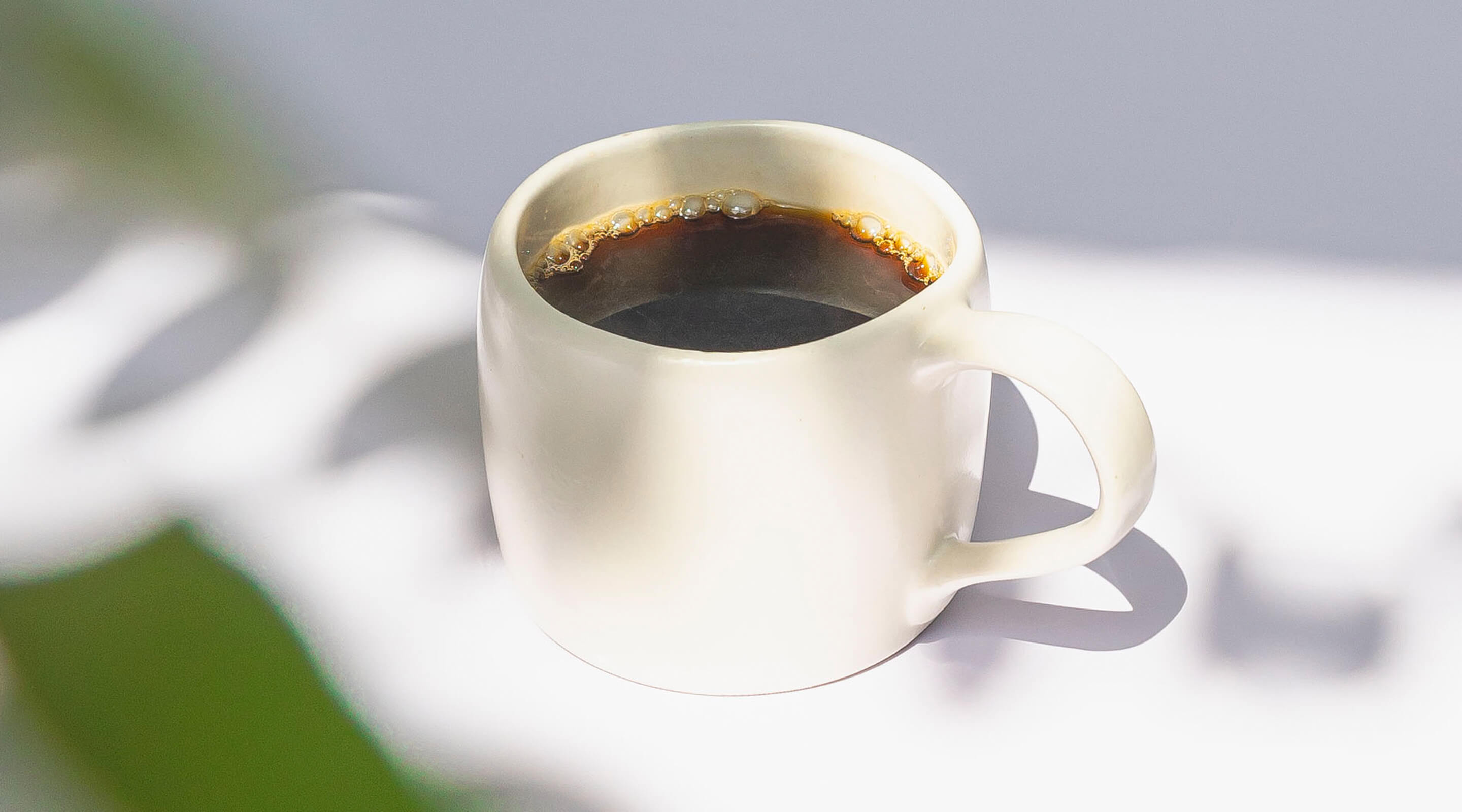 batch brew coffee in a mug
