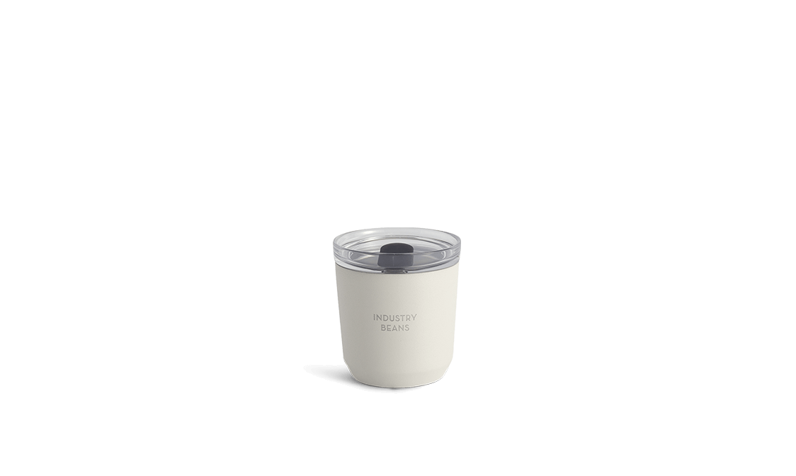 Small white Kinto coffee tumbler