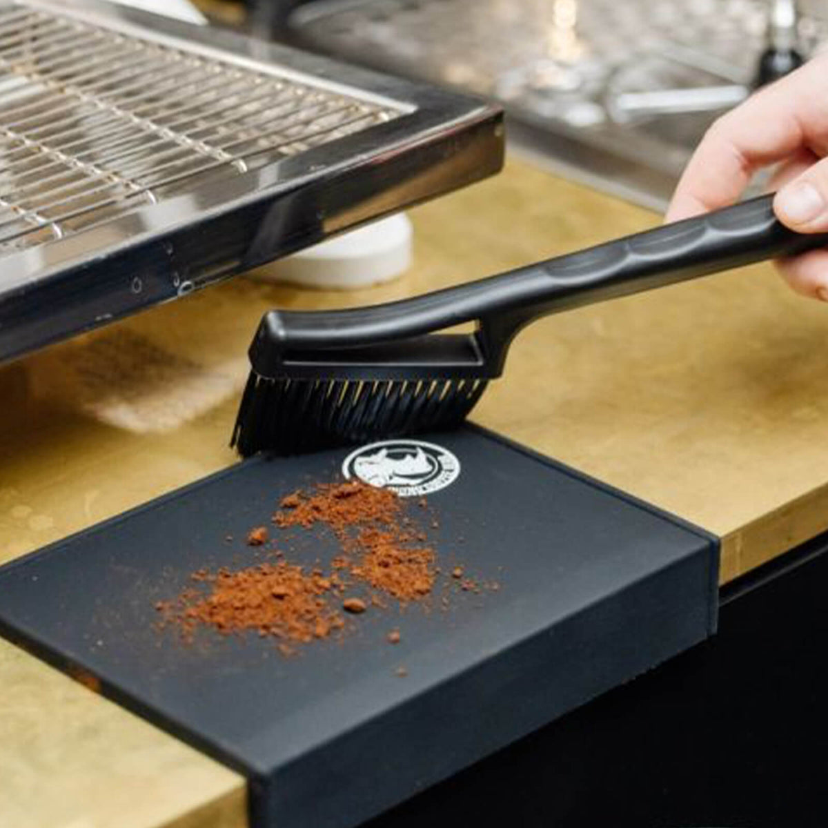 Rhino Coffee Bench Brush. Home Coffee Brewing Accessories.