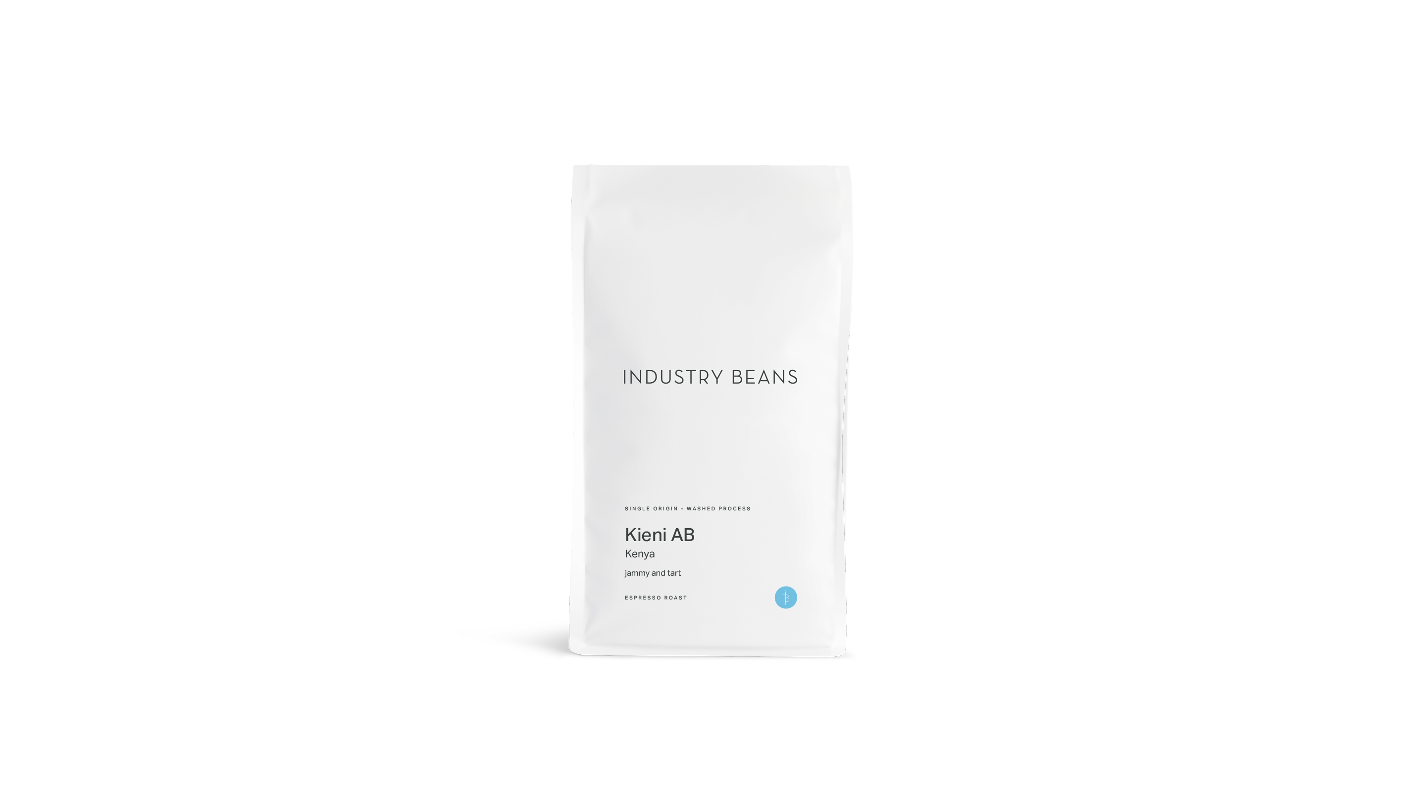 Industry Beans Single Origin Coffee Bag Against White Background