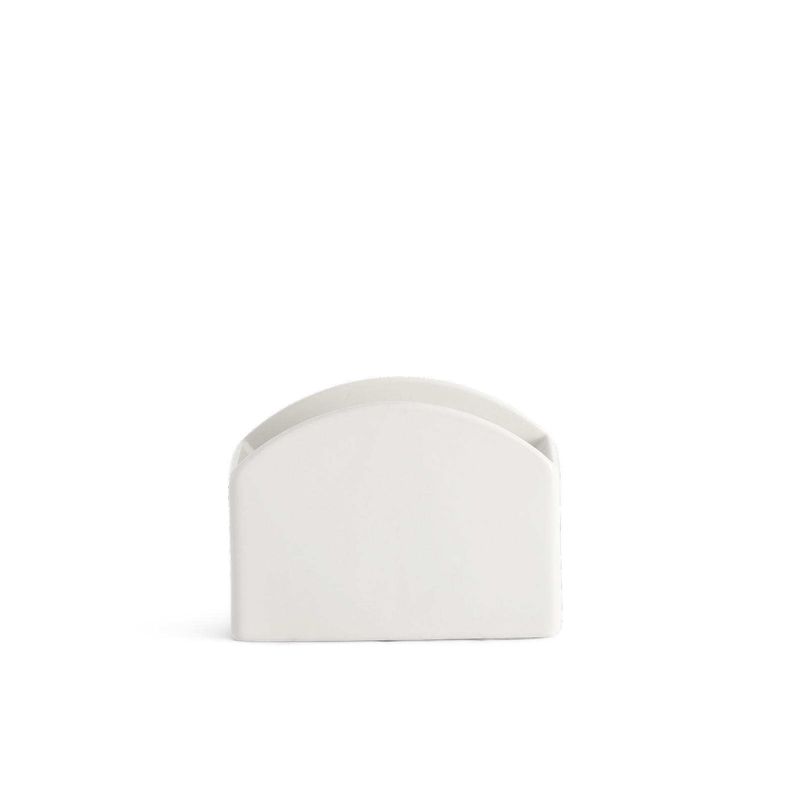 A white, minimalist-style Kinto paper filter stand for coffee brewing accessories.